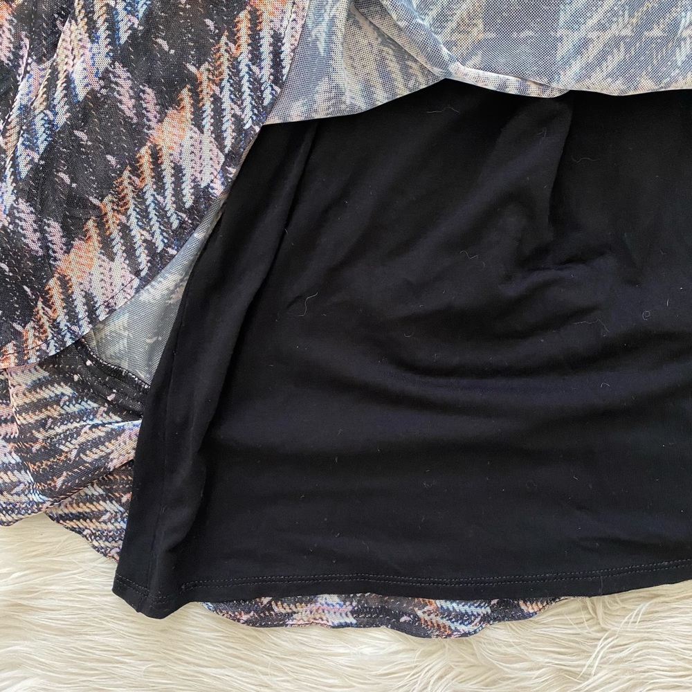 Eva Franco Anthropologie Black Pink Plaid Mesh Cut Out Sleeve Belinda Top Shirt - Picture 5 of 12